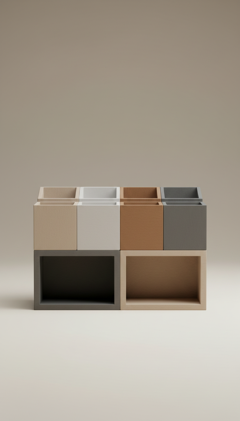 Modular Engineered Wood Desk Organizer